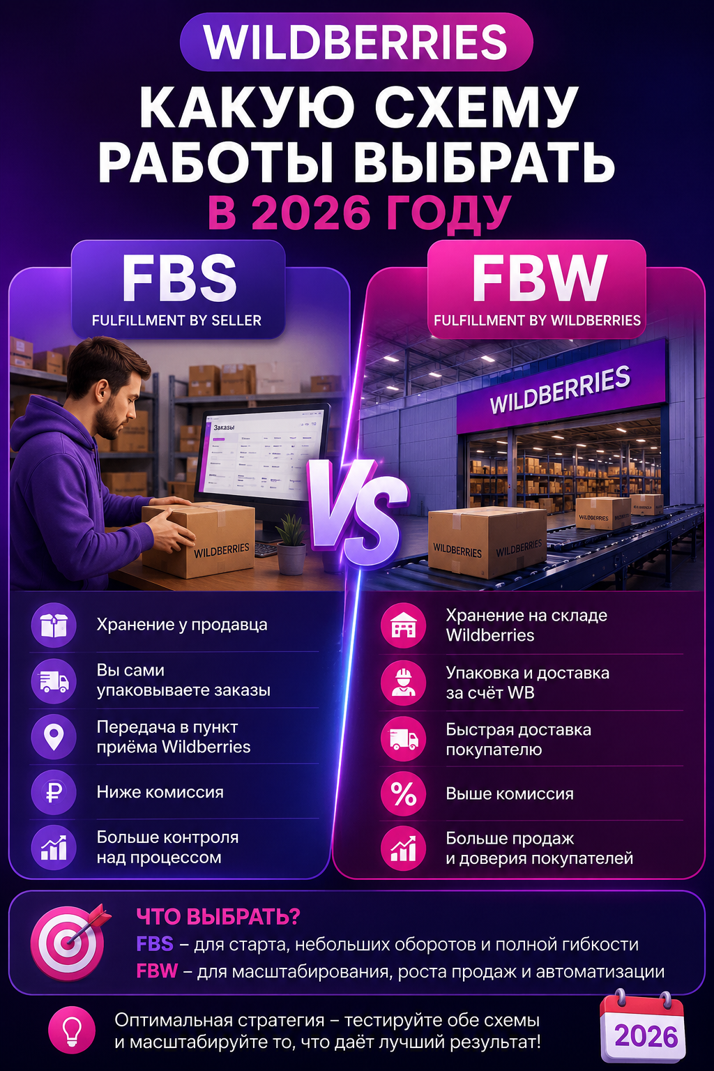 FBS или FBW на Wildberries в 2026 году: какую схему работы выбрать новичку, чтобы продавать без своего склада и штрафов