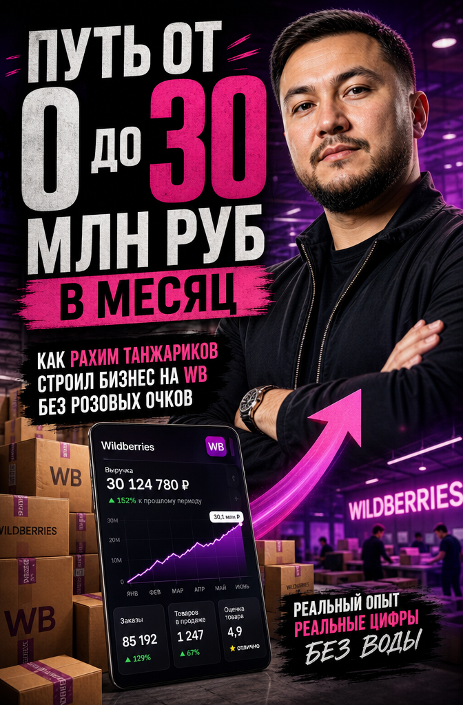 Как Рахим Танжариков вышел на 30 млн руб на Wildberries: пошаговый план запуска и роста продаж без ошибок и слива бюджета
