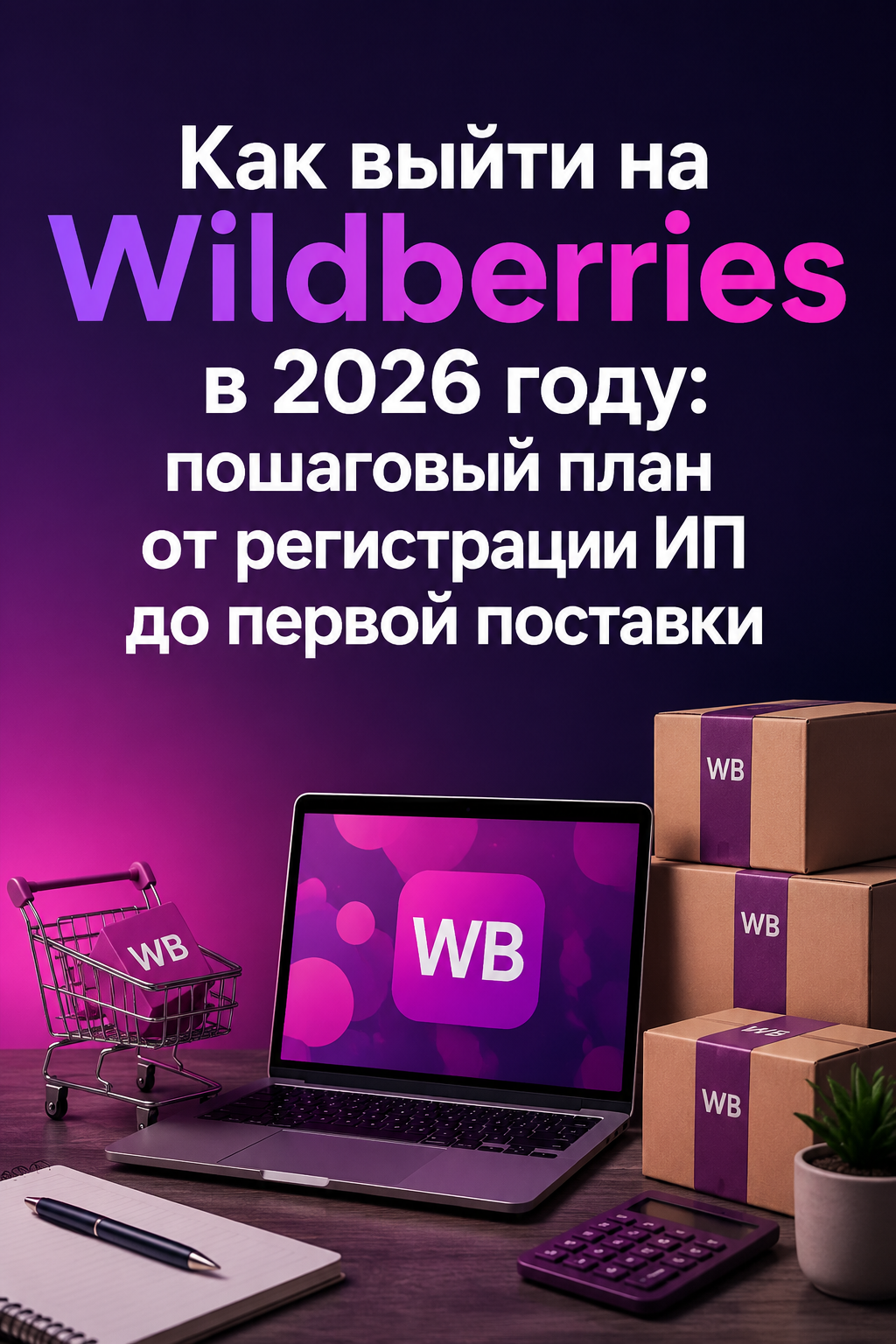 Как выйти на Wildberries 2026: пошаговый план от регистрации ИП до первой поставки через фулфилмент без своего склада и ошибок в маркировке