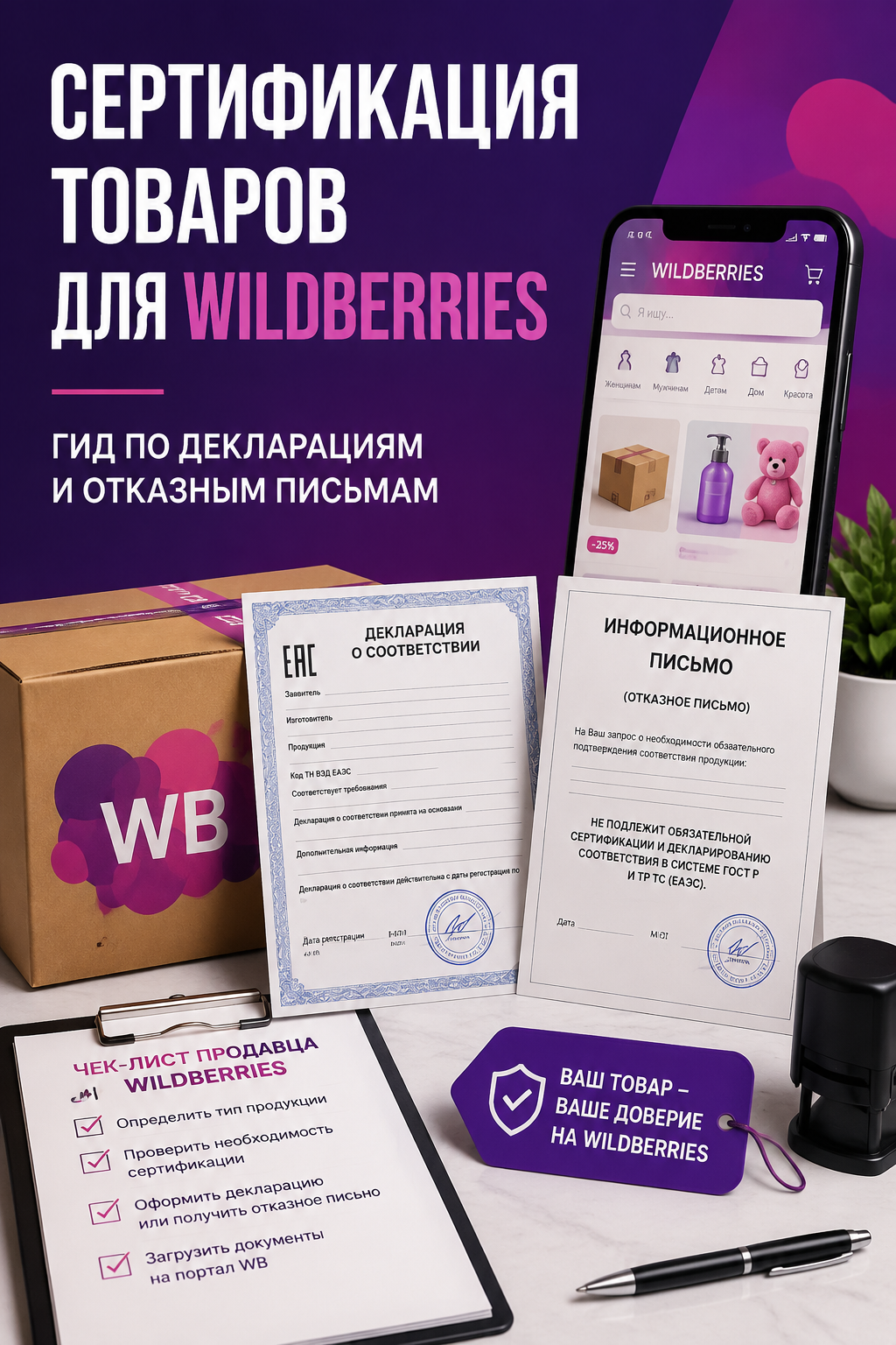 Как избежать штрафов на Wildberries: полный гид по сертификации товаров, декларациям и отказным письмам от KMK Фулфилмент. Правильная маркировка и надежная подготовка поставок FBO и FBS под ключ.