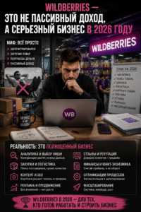 Бизнес на Wildberries в 2026 году: почему это не пассивный доход, а серьезная работа и как на ней зарабатывать. Экспертный разбор от селлера с оборотом 30 млн рублей. Узнай, как избежать ошибок новичков и системно масштабировать продажи без делегирования кураторам. Читайте реальный план запуска и роста.